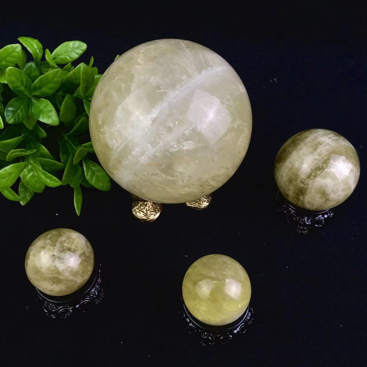 Wholesale natural citrine sphere quartz crystal sphere for decoraiotion 1kg
