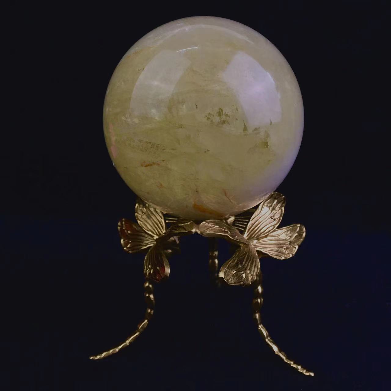 Wholesale natural citrine sphere quartz crystal sphere for decoraiotion 1kg