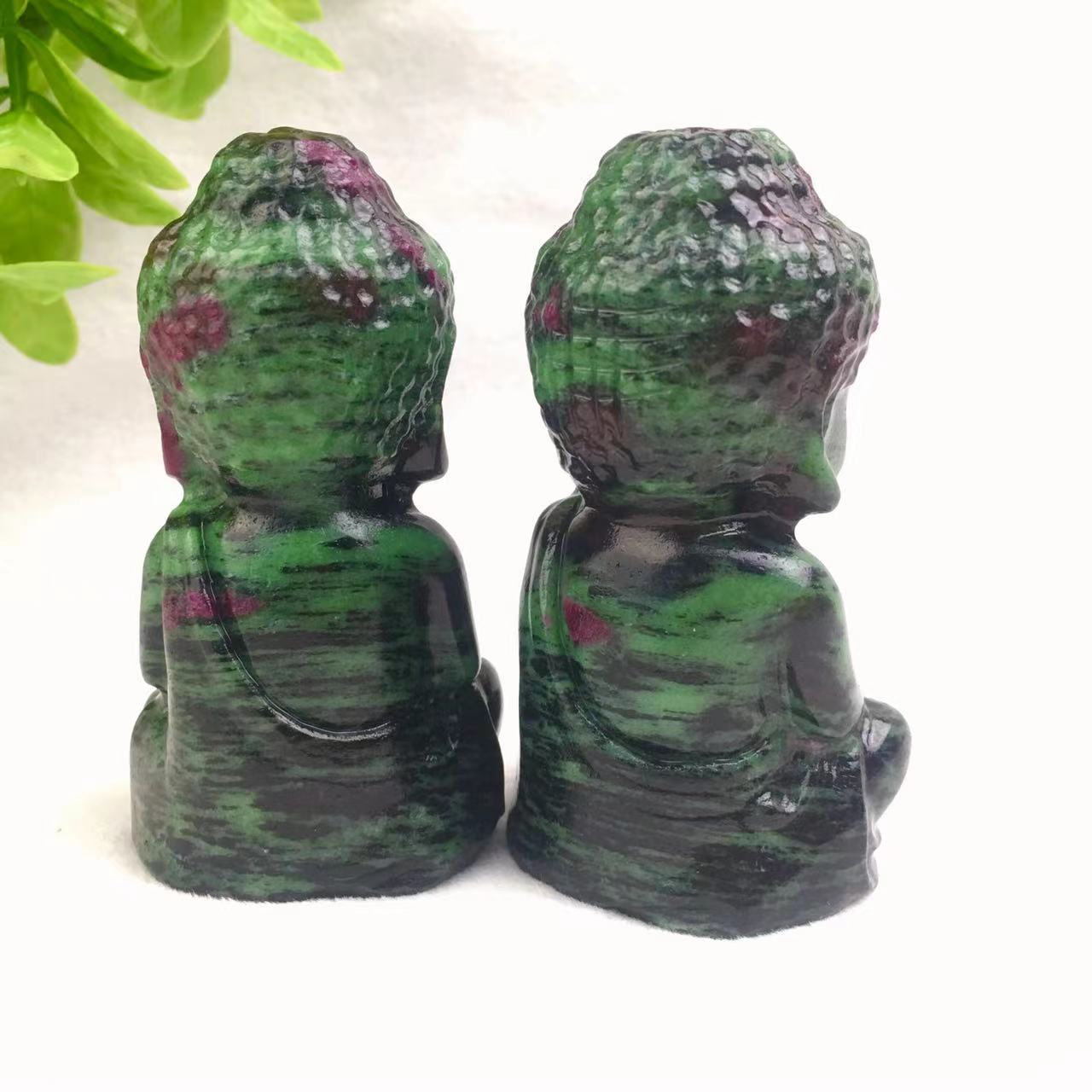 Wholesale high quality reiki natural crystal carving ruby zostite buddha for decoraiotion