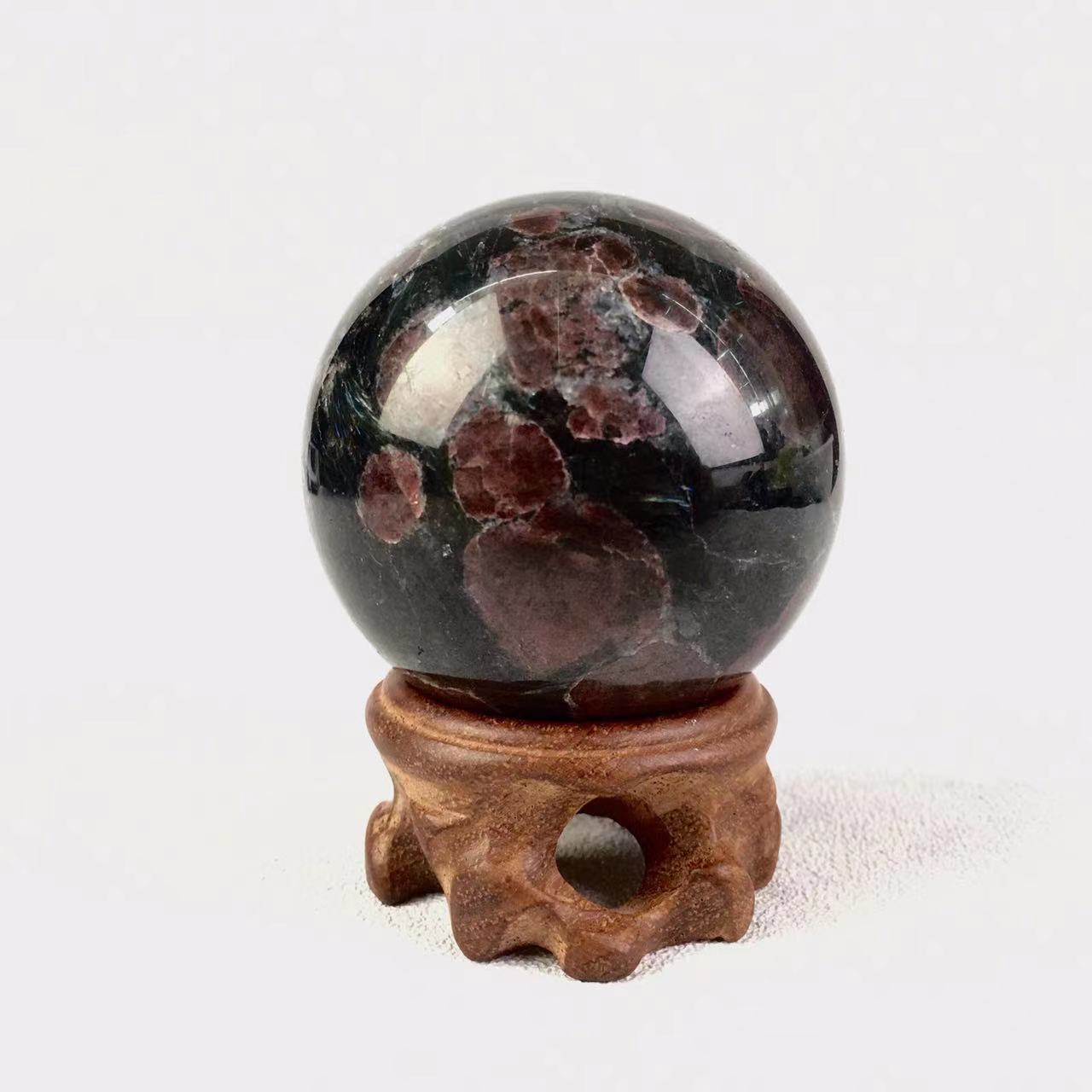 Wholesale high quality reiki natural fireworks garnet sphere for decoration 1kg