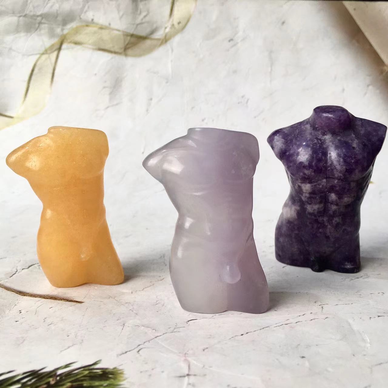 Wholesale Natural Crystal Man and Women Body Crystal GoddessCrystal Body Carving Crafts