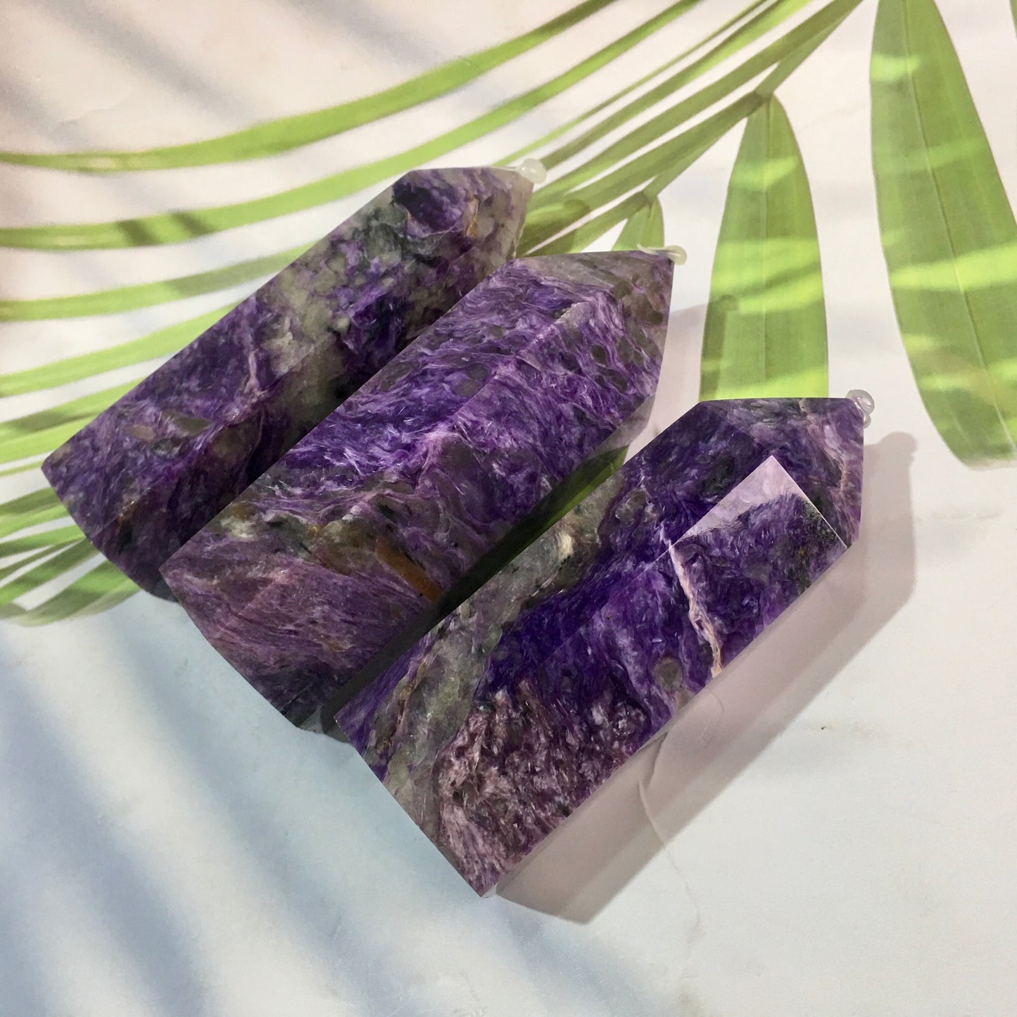 Wholesale Natural High Quality Charoite Crystal Tower For decoraiotion 1kg