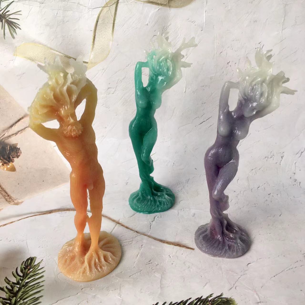 Wholesale crystal luminous High-quality Tree Man/Women carving for gift