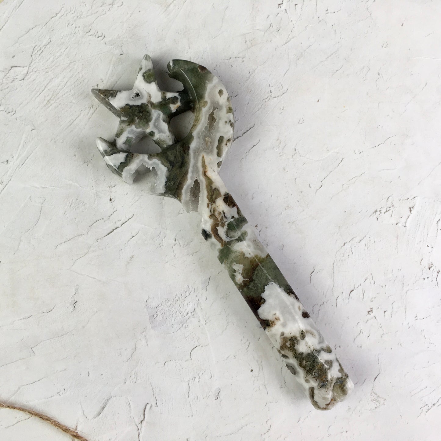Wholesale natural Crystals Healing moss agate magic Wand For Decoration