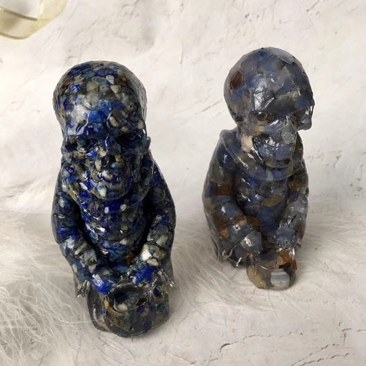Natural healing crystals gravel chip carving epoxy resin crystal crafts crystal  death