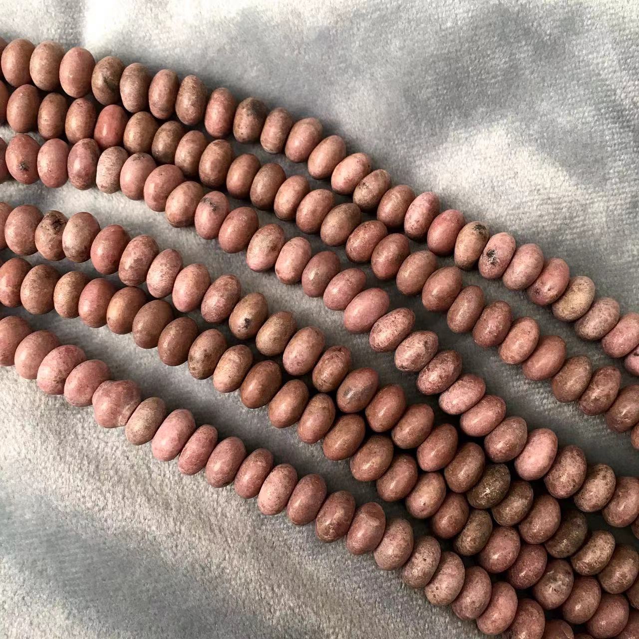 Natural 6/8MM Rhodonite Healing Power stone beads for Jewelry Making