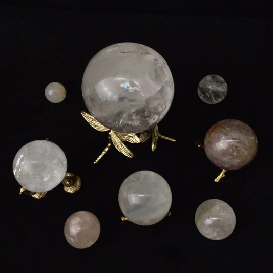 wholesale best quality 100% natural big rainbow clear quartz sphere crystal gemstone ball sphere 1kg