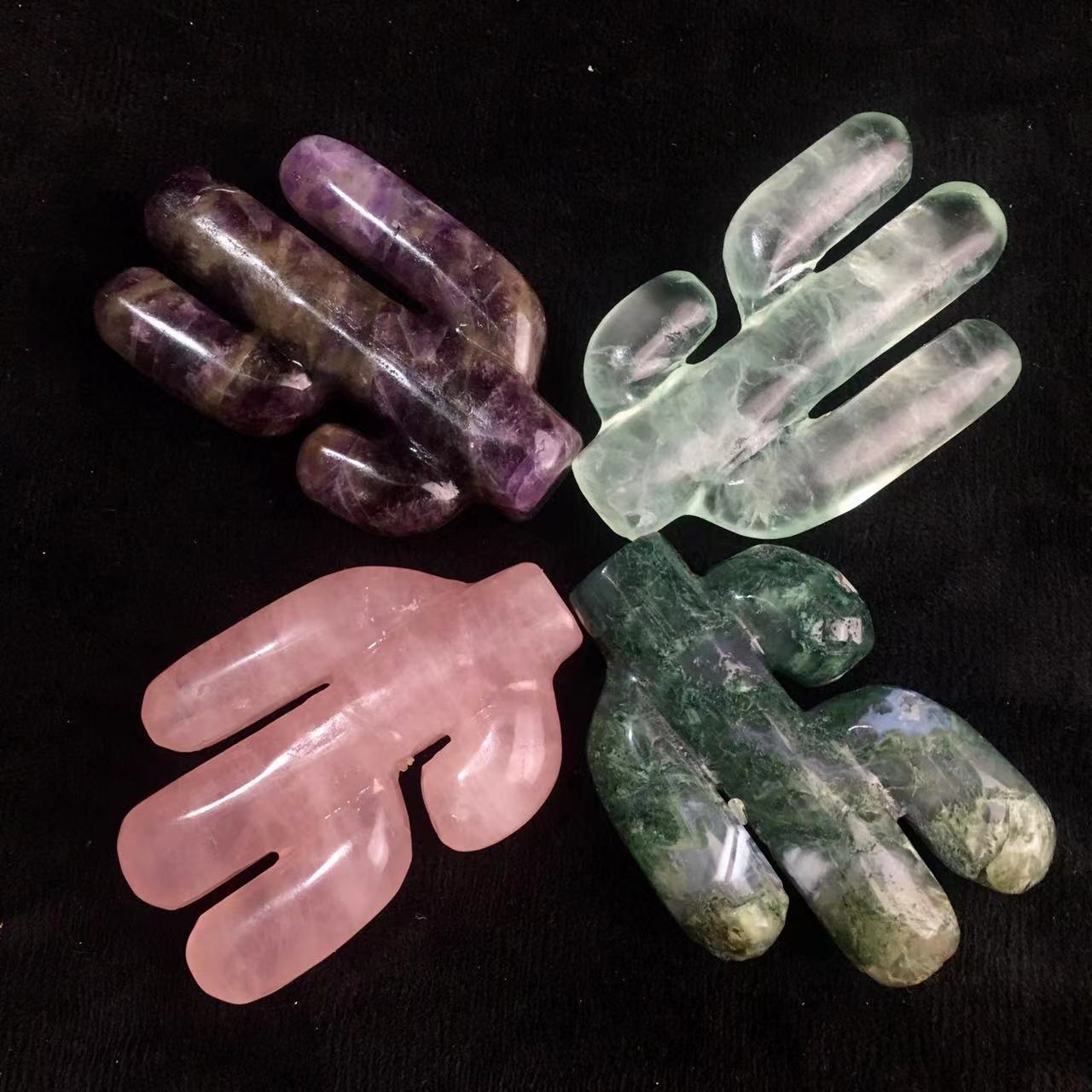 Wholesale High Quality Healing Stones Crystal Crafts Natural Fluorite Crystal Cactus