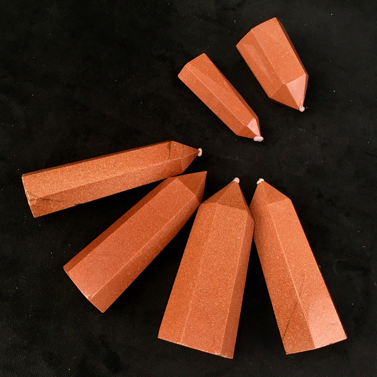 Wholesale Natural  Gold  Sandstone  Crystal Tower for decoration 1kg