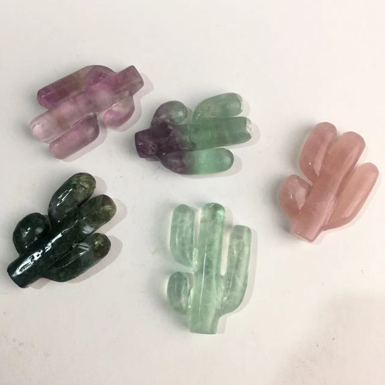 Wholesale High Quality Healing Stones Crystal Crafts Natural Fluorite Crystal Cactus