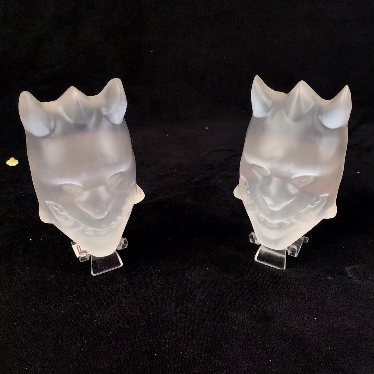 High quality wholesale Hand carved Natural Crystal Selenite Mask For Decoration