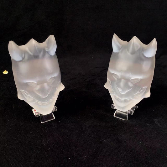High quality wholesale Hand carved Natural Crystal Selenite Mask For Decoration