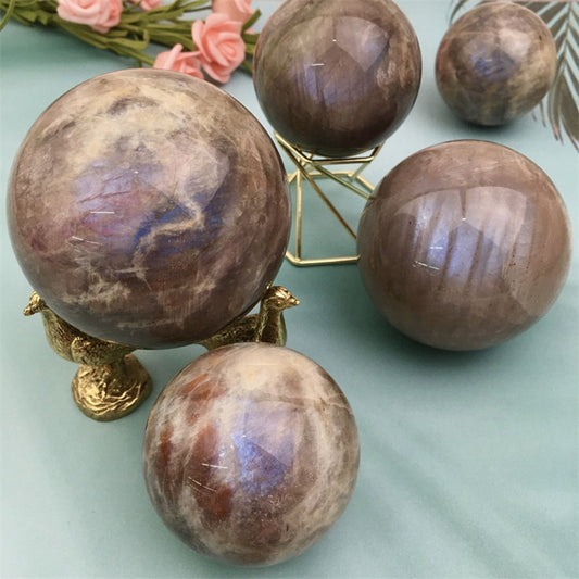 Wholesale  Natural Healing Blue Moonstone Sphere for decoration 1kg