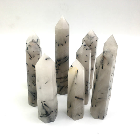 Wholesale natural  tower crystal healing stone black tourmaline crystal for decoraiotion 1kg