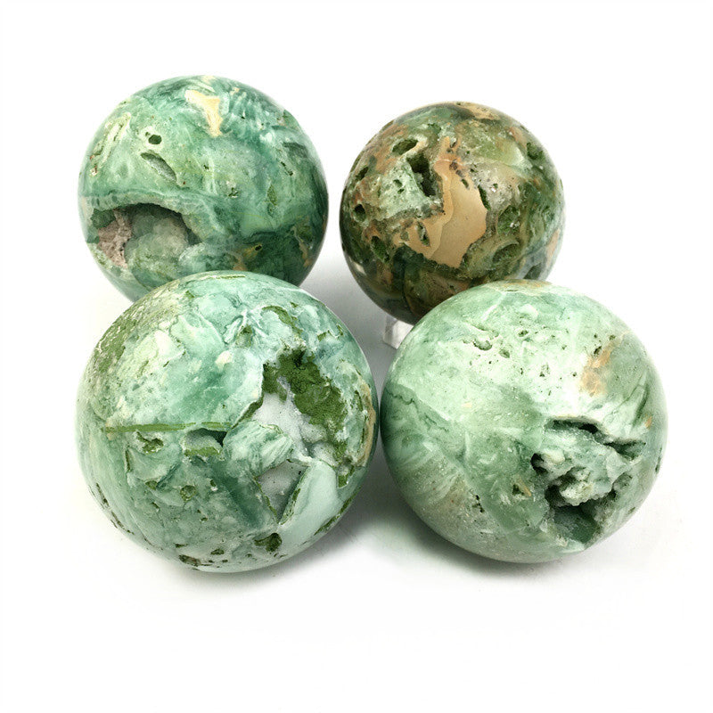 Wholesale  Natural Healing Green silky fluorite  sphere for decoration 1kg