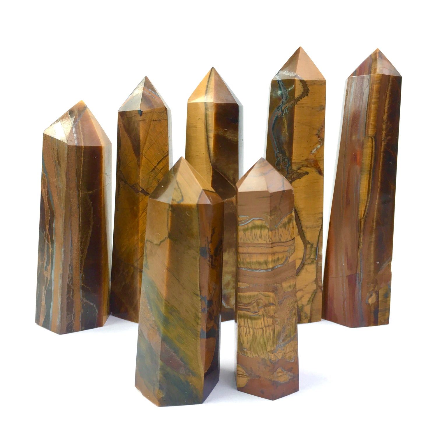 Wholesale natural high quality healing crystals yellow tiger eye tower for decoration 1kg