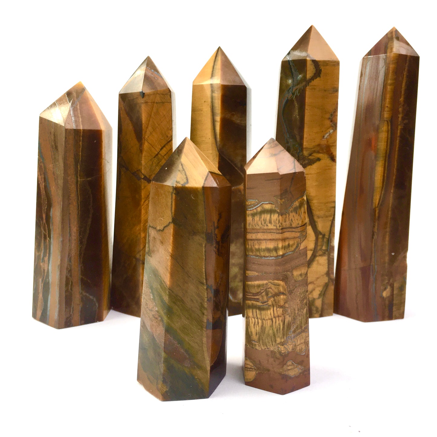 Wholesale natural high quality healing crystals yellow tiger eye tower for decoration 1kg