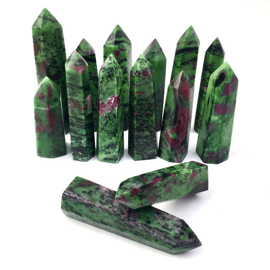 Wholesale Healing Natural Ruby Zoisite Tower for decoraiotion 1kg