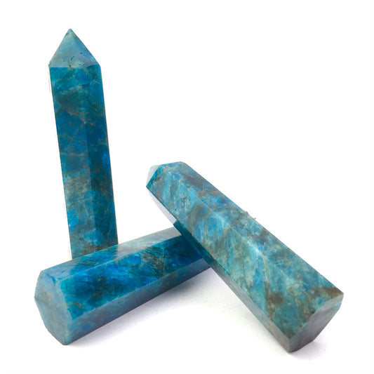 Wholesale high quality reiki natural Apatite Healing stone tower  for decoraiotion1kg