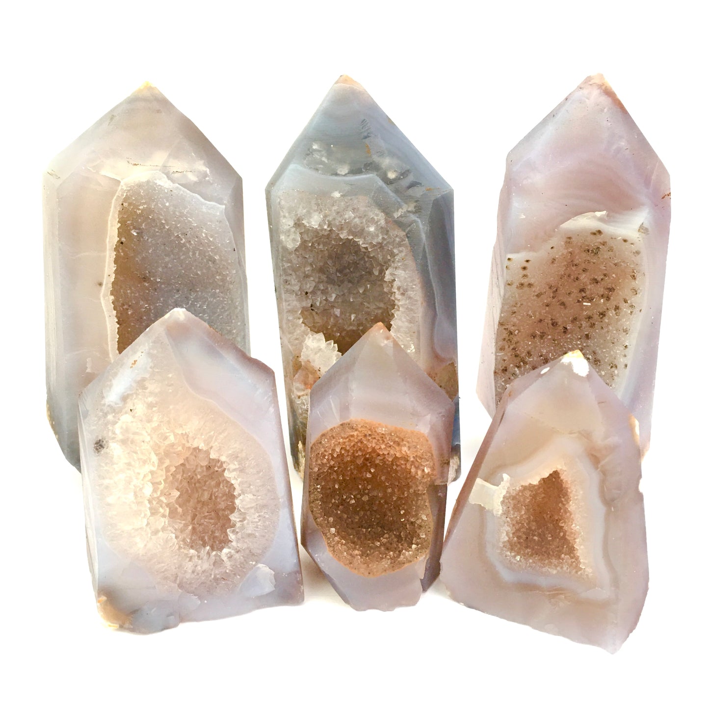 Wholesale high quality reiki natural Agate geode Healing stone tower  for decoraiotion1kg