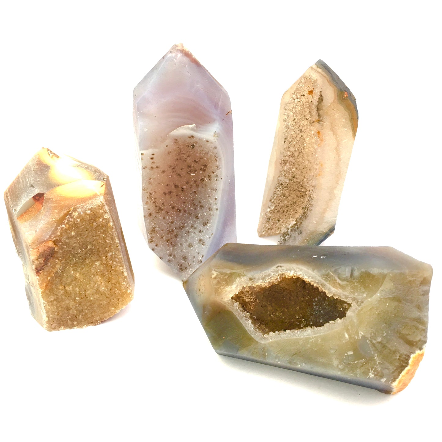 Wholesale high quality reiki natural Agate geode Healing stone tower  for decoraiotion1kg
