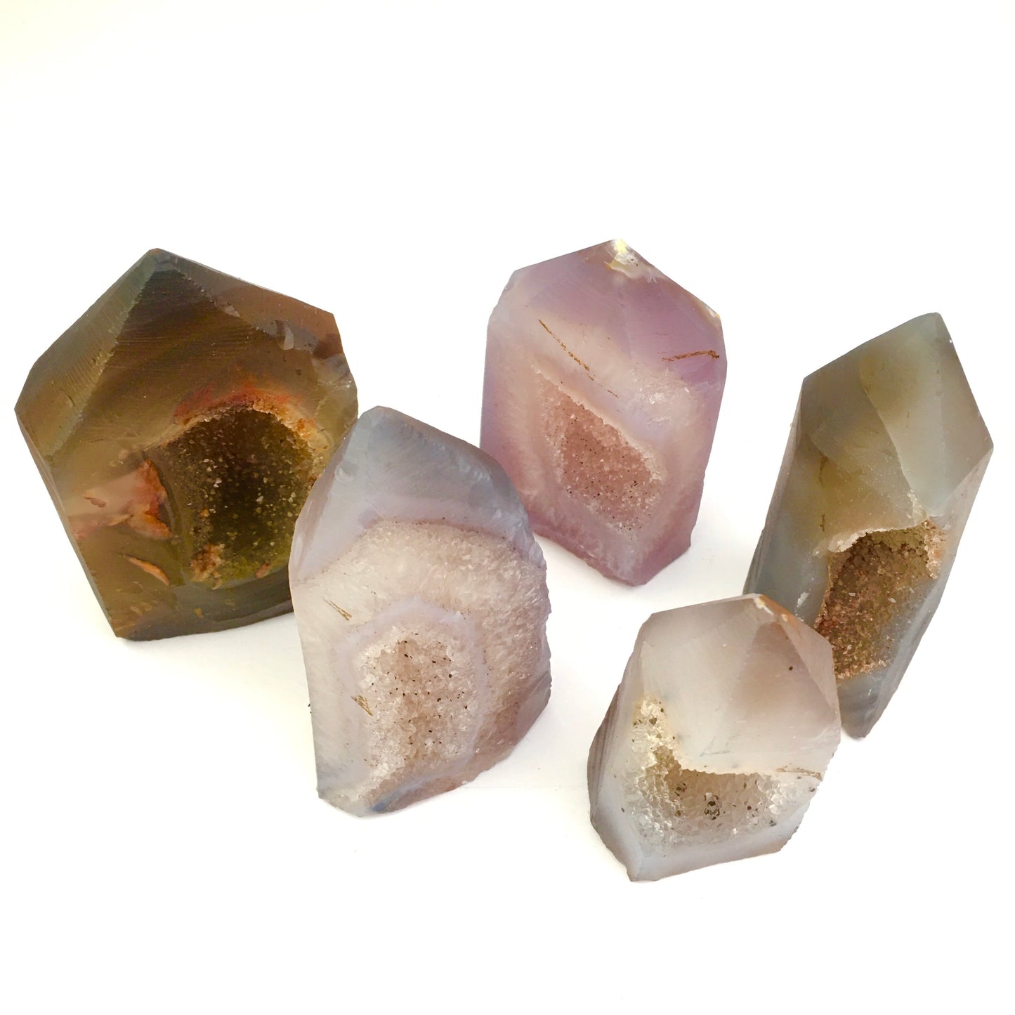 Wholesale high quality reiki natural Agate geode Healing stone tower  for decoraiotion1kg