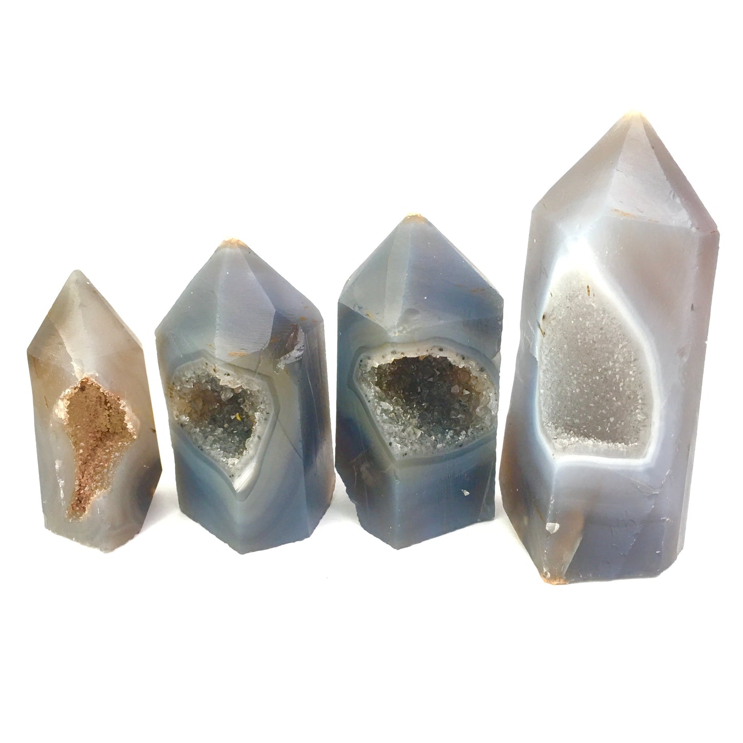 Wholesale high quality reiki natural Agate geode Healing stone tower  for decoraiotion1kg