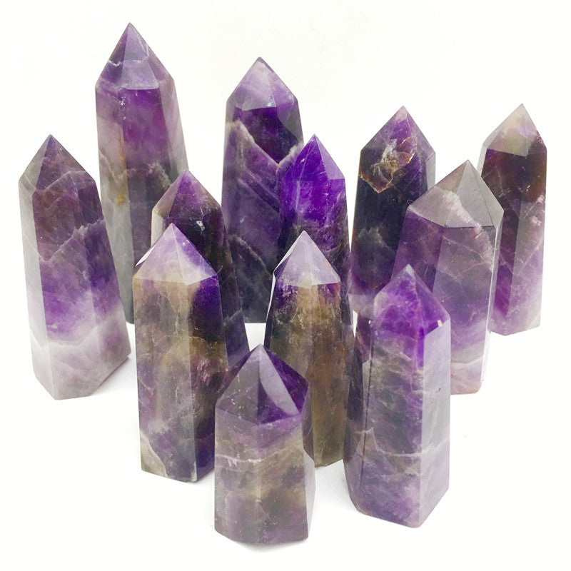 Wholesale natural  crystal dream amethyst tower for decoraiotion 1kg