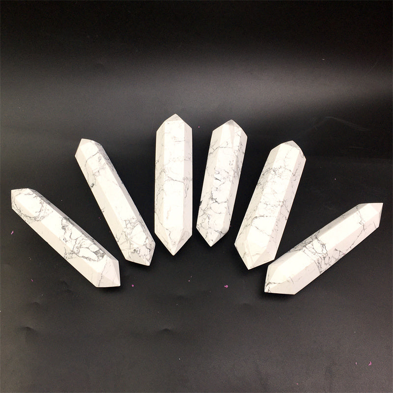 Wholesale  crystal  natural white howlite crystal tower for decoraiotion 1kg