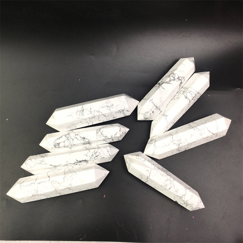 Wholesale  crystal  natural white howlite crystal tower for decoraiotion 1kg