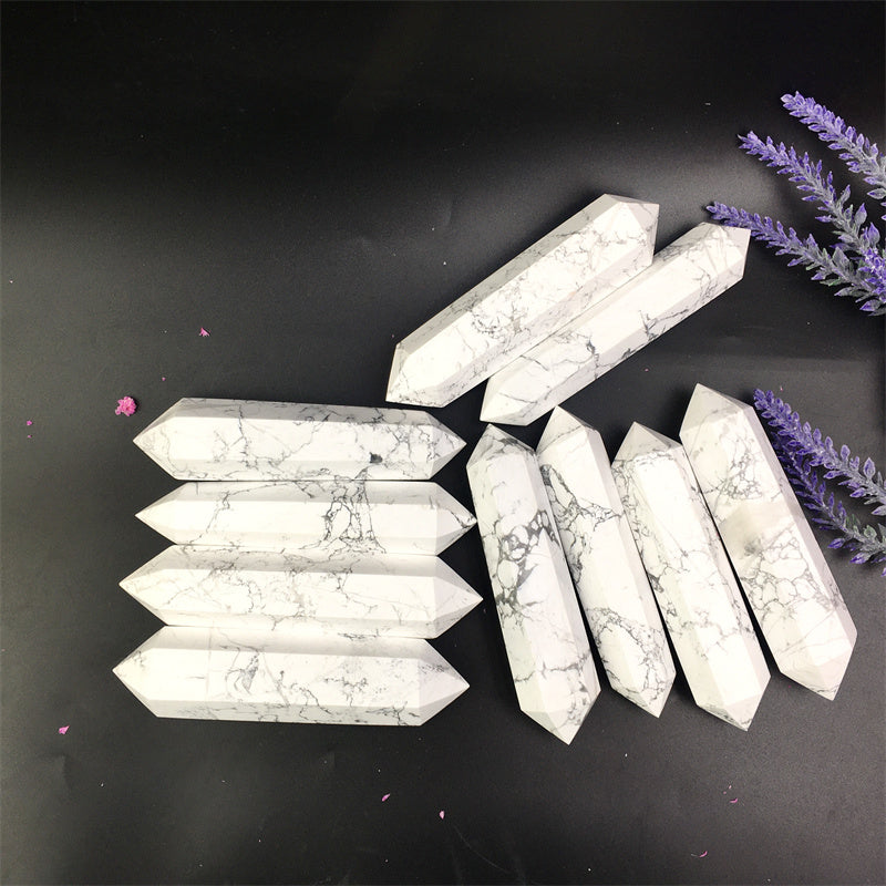 Wholesale  crystal  natural white howlite crystal tower for decoraiotion 1kg