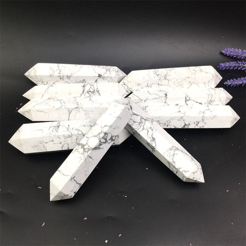 Wholesale  crystal  natural white howlite crystal tower for decoraiotion 1kg