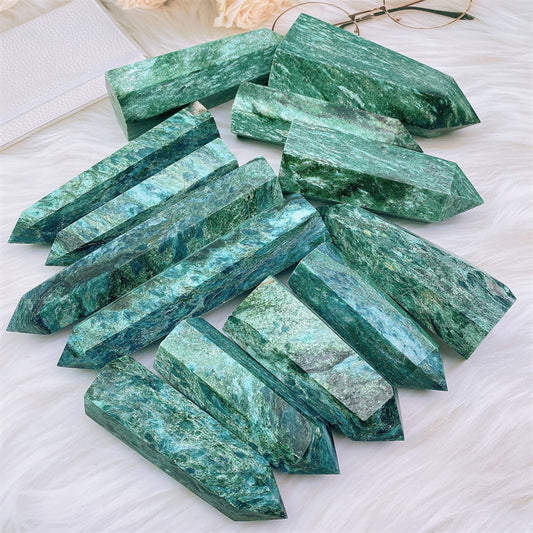 Wholesale Natural  Crystals Green Mica Tower for decoration 1kg