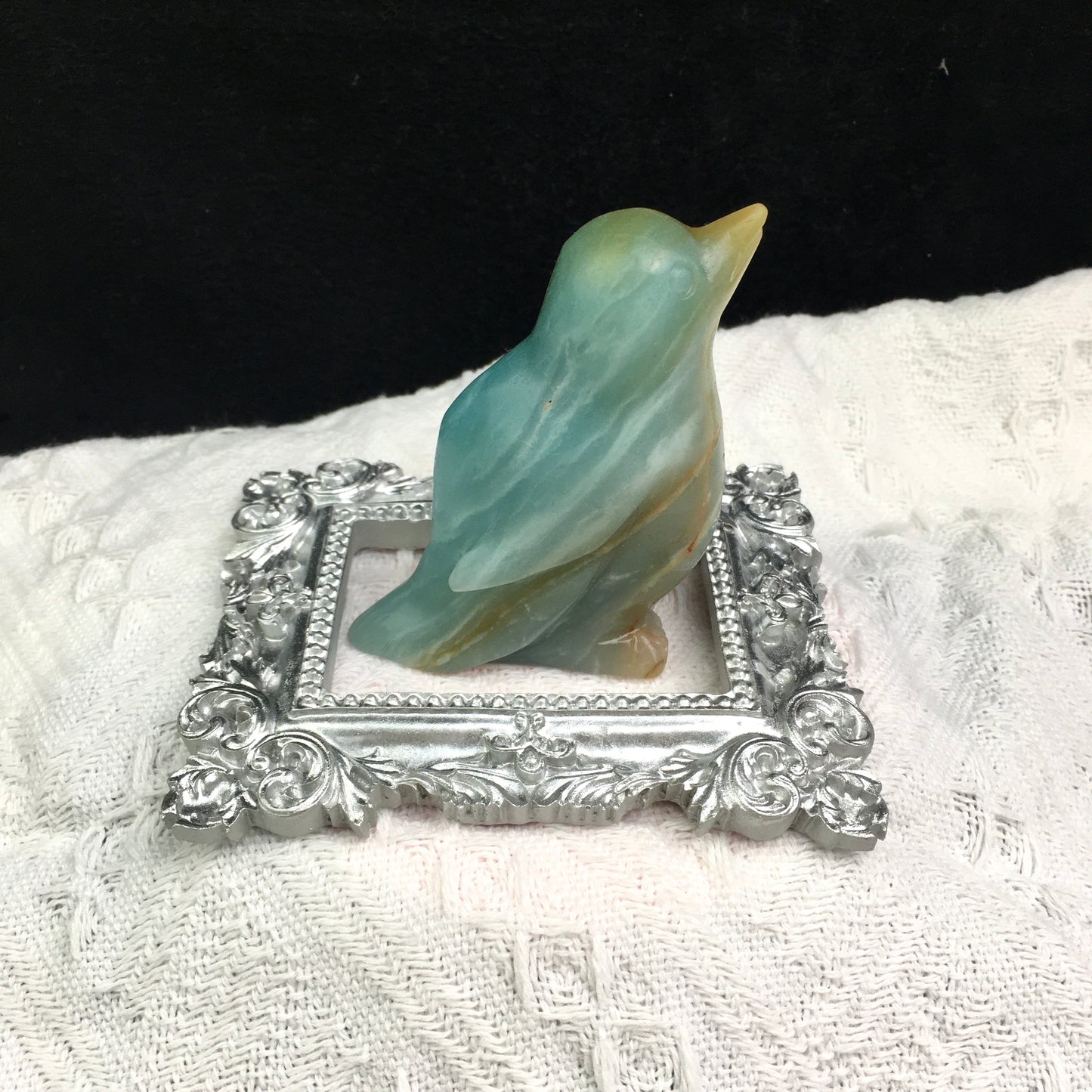 Wholesale Natural Crystal Carved Sculpture Caribbean calcite /fluorite  Rhinoceros and Caribbean calcite penguin