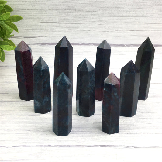 Wholesale high quality reiki natural crystal Blue ruby zostite tower for decoraiotion 1kg