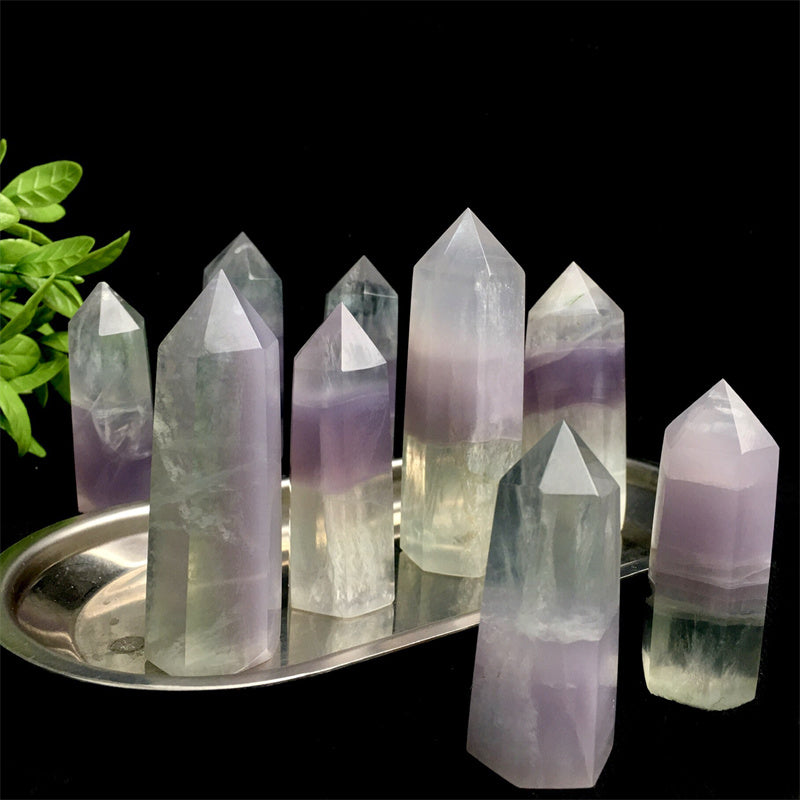 Wholesale high Quality Natural  fluorite Tower for decoraiotion 1kg