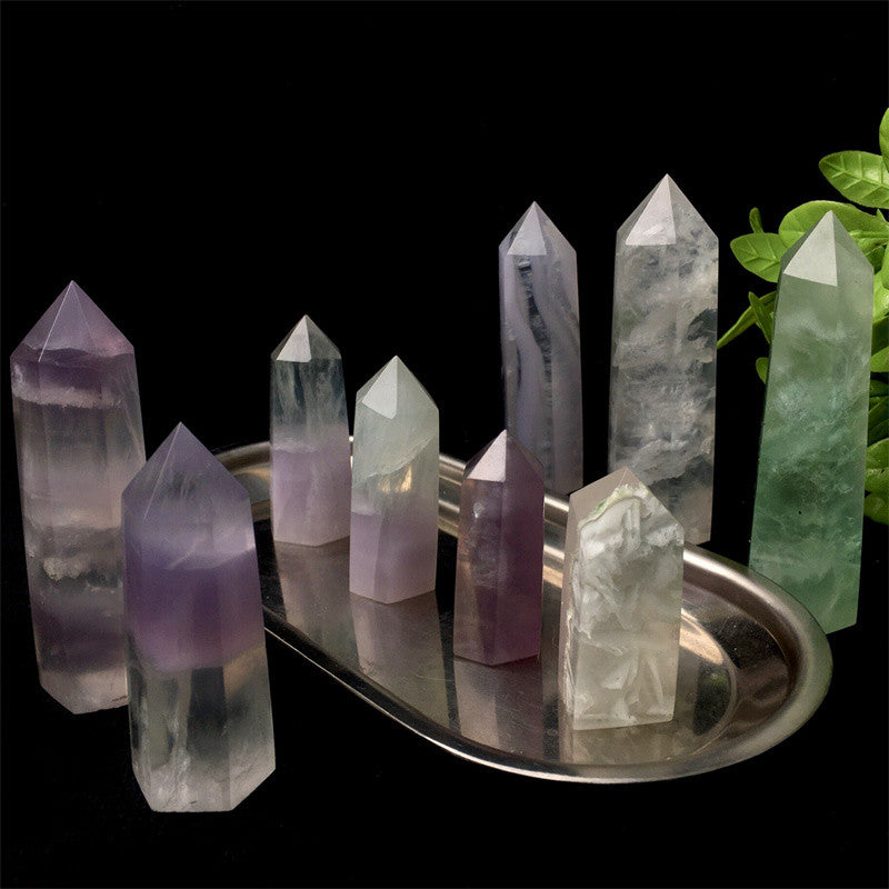 Wholesale Natural high quality crystal tower lavender fluorite Tower for decoration 1kg