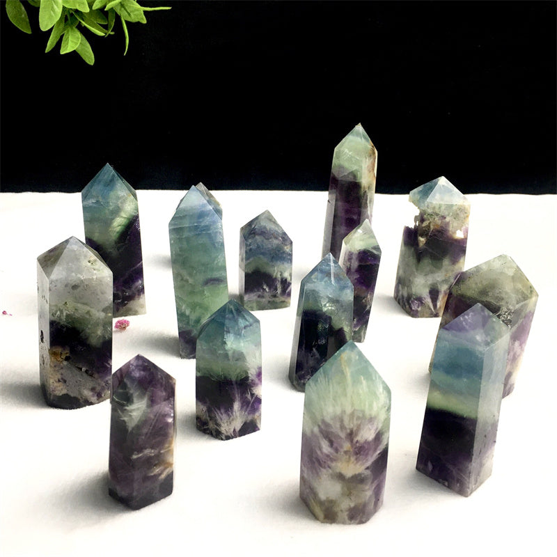 Wholesale Natural  Feather Fluorite Tower for decoraiotion 1kg
