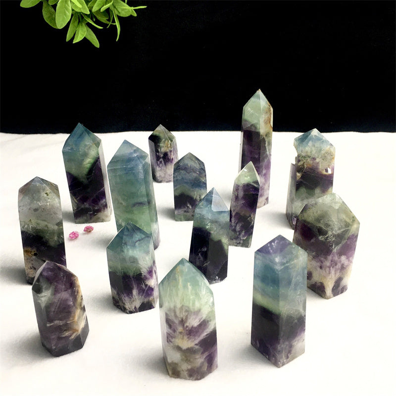 Wholesale Natural  Feather Fluorite Tower for decoraiotion 1kg