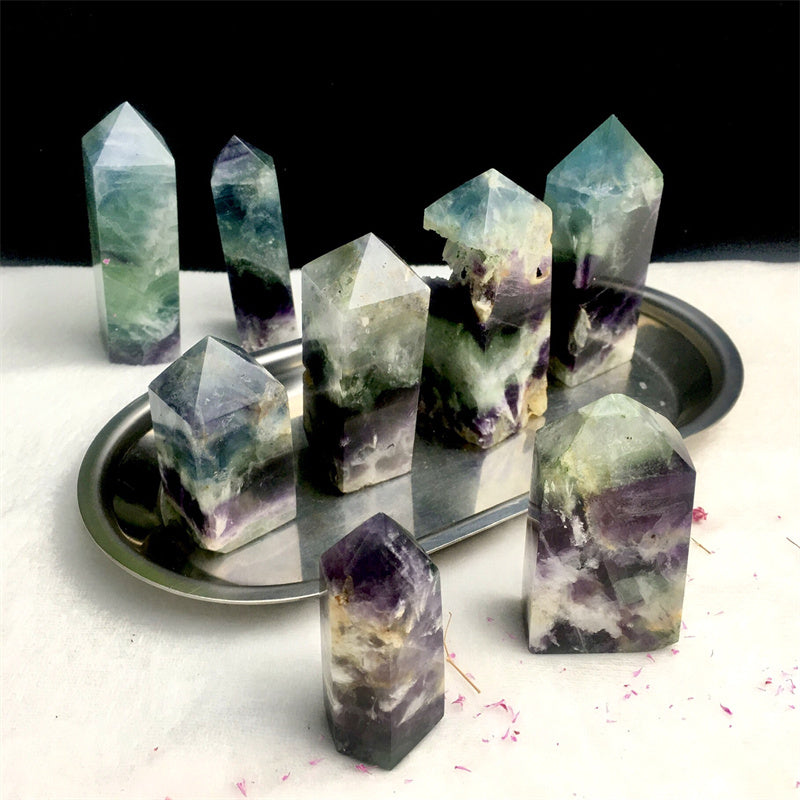 Wholesale Natural  Feather Fluorite Tower for decoraiotion 1kg