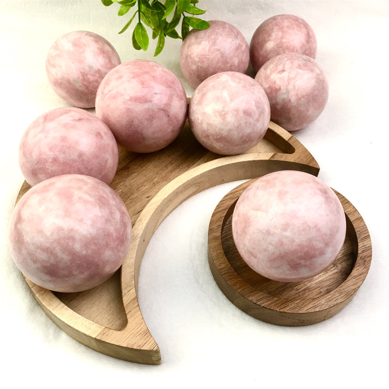 Wholesale  Natural Healing Pink aragonite sphere for decoration 1kg