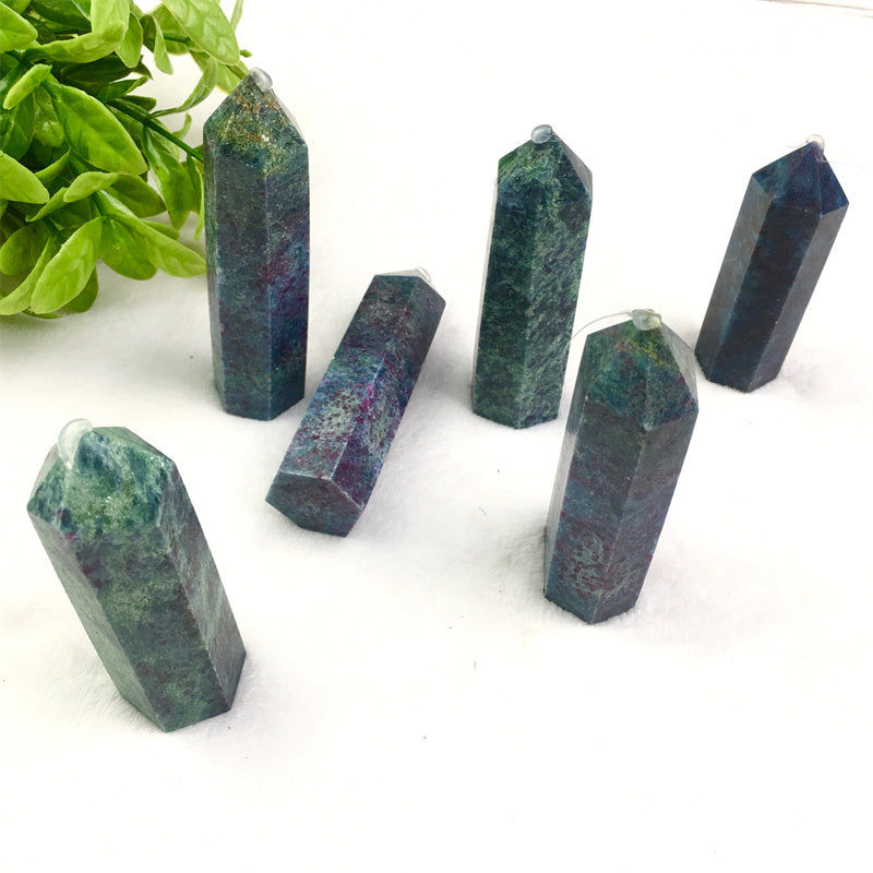 Wholesale high quality reiki natural crystal Blue ruby zostite tower for decoraiotion 1kg