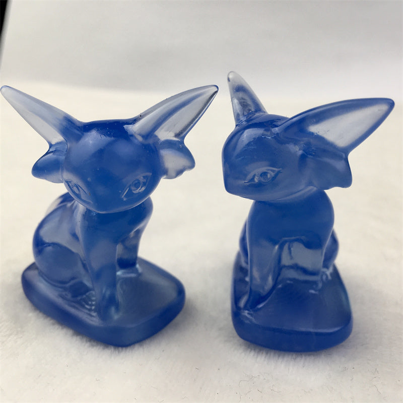 Wholesale high quality reiki natural  Pokemon carving Eevee for decoration
