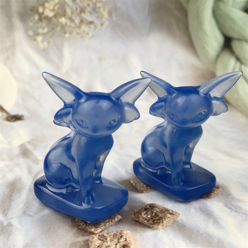 Wholesale high quality reiki natural  Pokemon carving Eevee for decoration