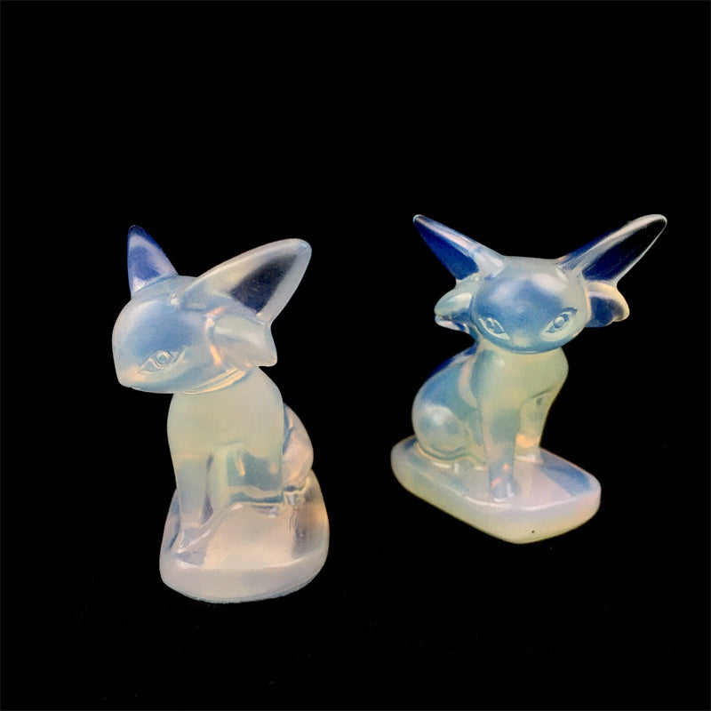 Wholesale high quality reiki natural  Pokemon carving Eevee for decoration