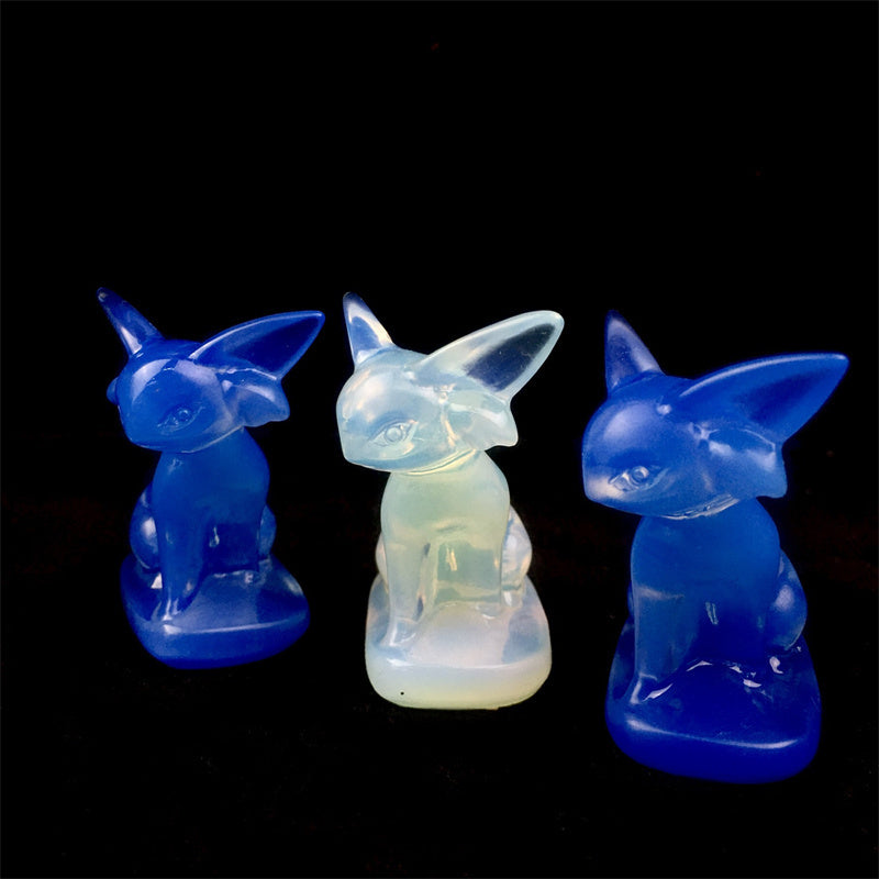 Wholesale high quality reiki natural  Pokemon carving Eevee for decoration