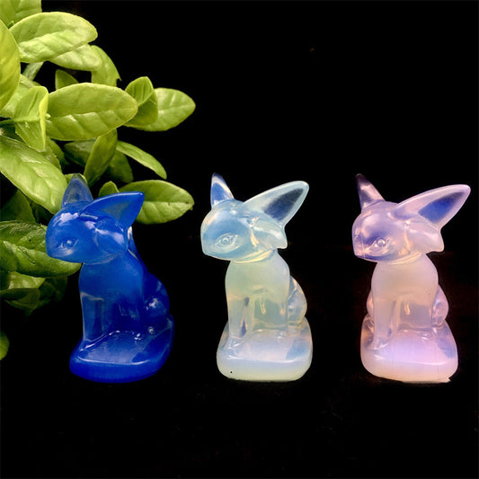 Wholesale high quality reiki natural  Pokemon carving Eevee for decoration