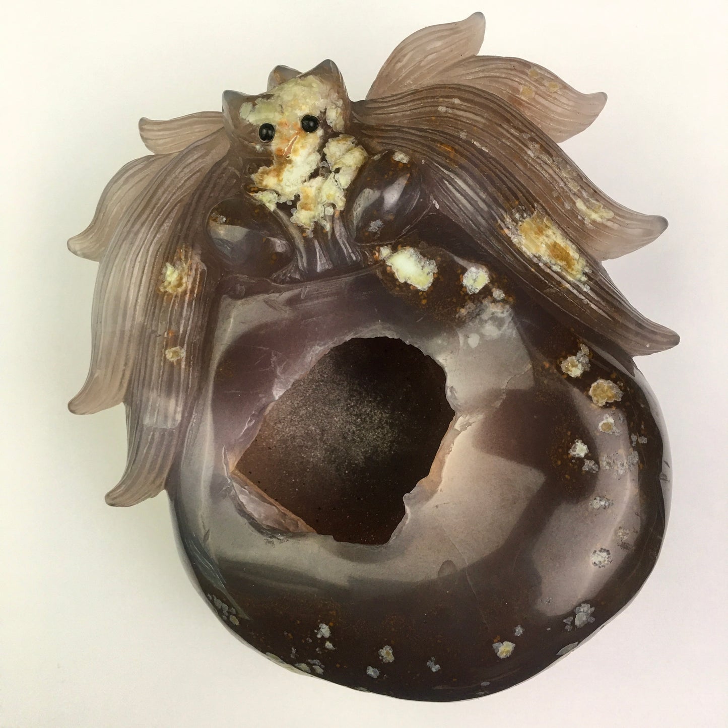 Crystals wholesale bulk natural hand carved agate geode crystal crystals healing stones geode dolphin /gold toad/lizard/heart/nine fox/fish