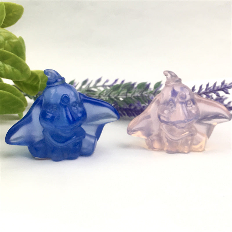 Wholesale  Natural Healing Opal Dumbo carving for decoration