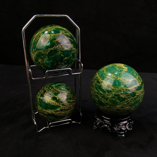 Wholesale natural quartz emerald sphere for decoration 1kg
